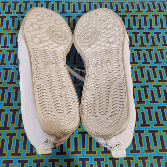 ADIDAS White Platform Canvas Sneaker Size 8.5 - Picture 13 of 14